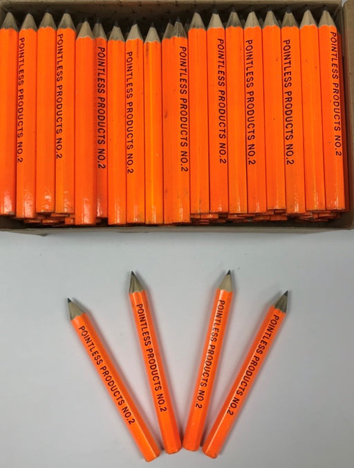 Decorated Pencils: Neon Orange Pocket Size #2
