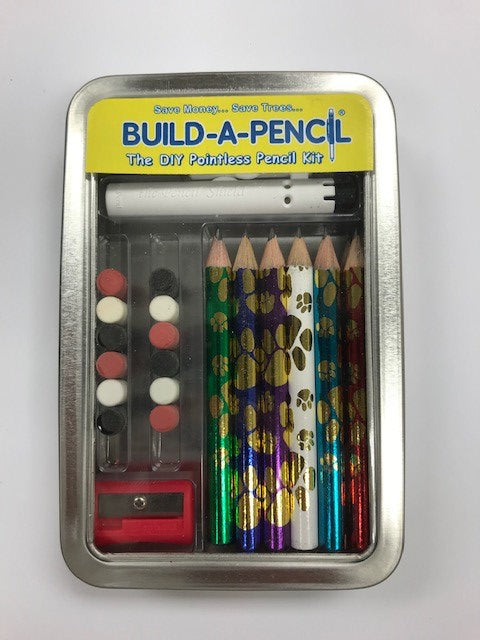 Build-A-Pencil Kit: Paw Print Glitz
