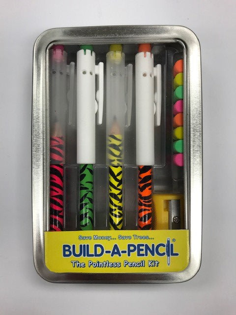 Pointless Pencil Kit (4 Pack): Neon Tiger Tails