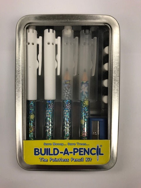 Pointless Pencil Kit (4 Pack): Snowflake Glitters