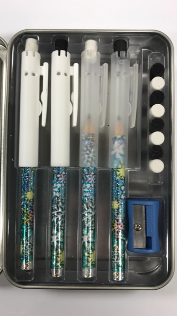 Pointless Pencil Kit (4 Pack): Snowflake Glitters