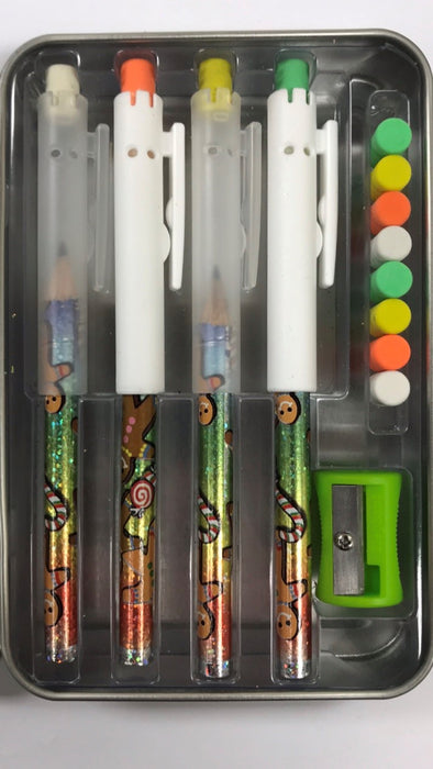 Pointless Pencil Kit (4 Pack): Gingerbread Man & Candyland