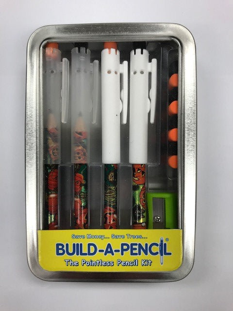 Pointless Pencil Kit (4 Pack): Jack-O-Lantern Smiley