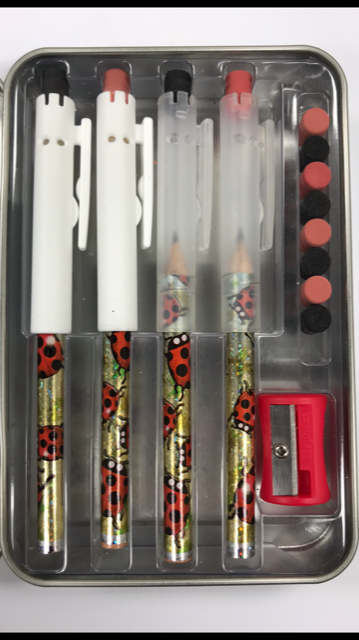 Pointless Pencil Kit (4 Pack): Lucky Ladybugs