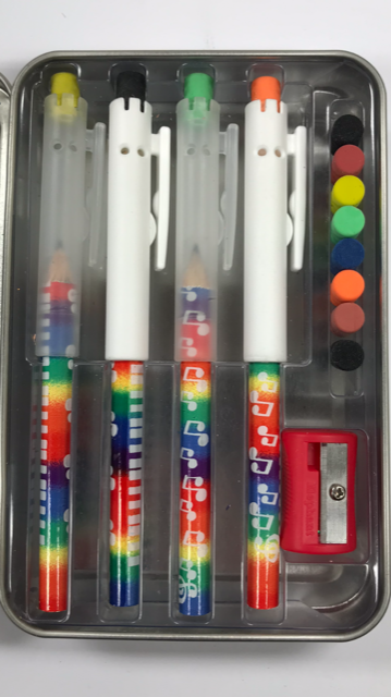 Pointless Pencil Kit (4 Pack): Rainbow Keyboard/Note