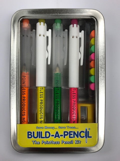 Pointless Pencil Kit (4 Pack): Neon Colors