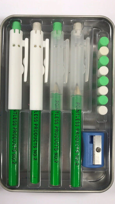 Pointless Pencil Kit (4 Pack): Neon Green
