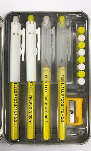 Pointless Pencil Kit (4 Pack): Neon Yellow