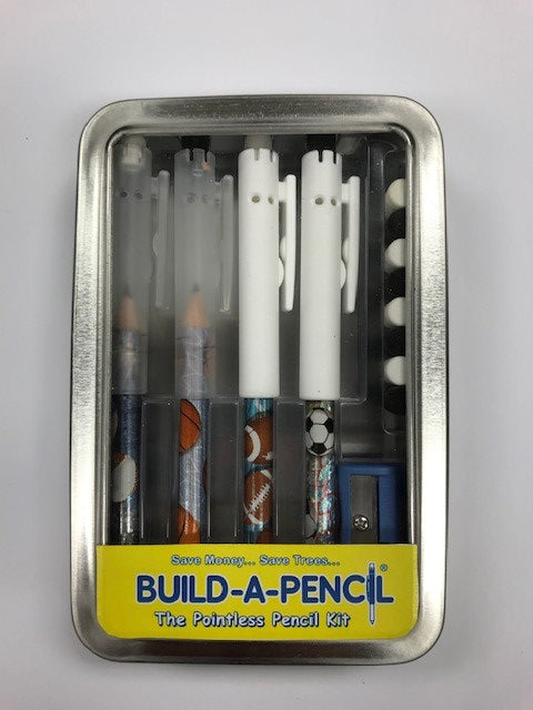 Pointless Pencil Kit (4 Pack): Assorted Sports