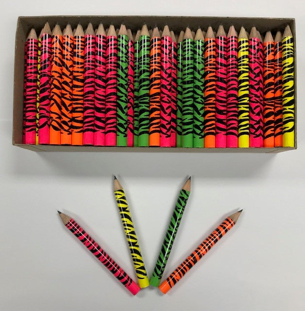 Decorated Pencils: Neon Tiger Tails