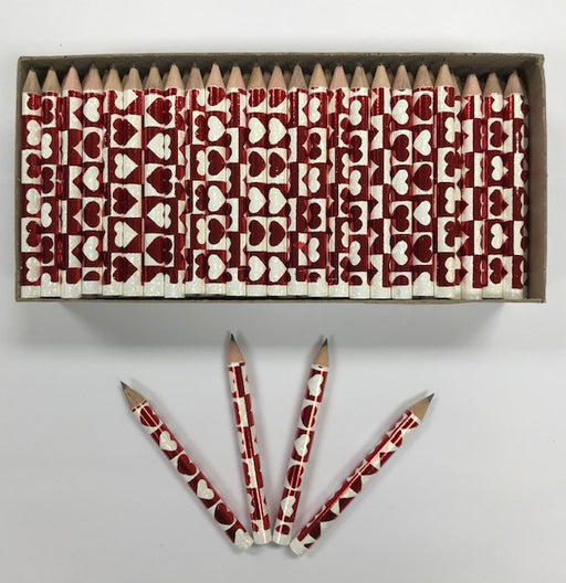 Decorated Pencils: Hearts 'O Glitter