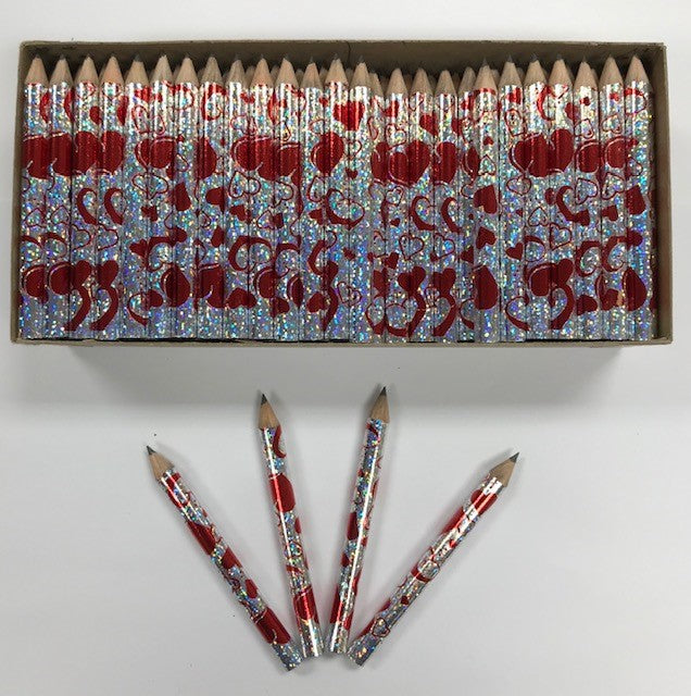Decorated Pencils: Scattered Hearts