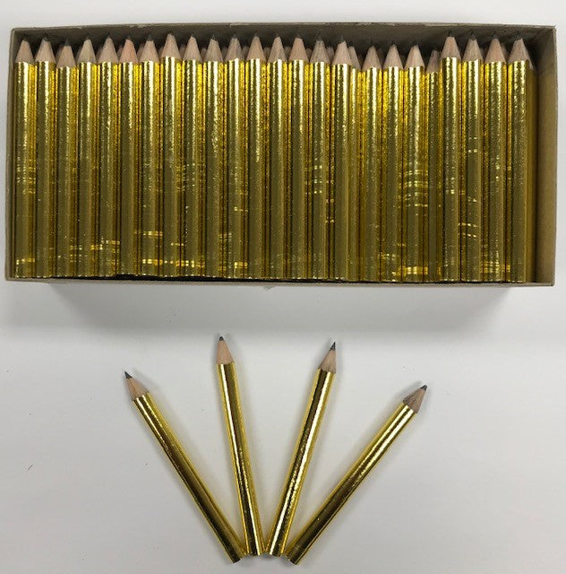 Decorated Pencils: Glowing Gold